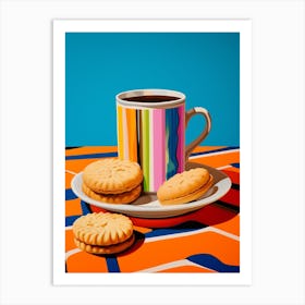Coffee & Biscuit Rainbow Mug Art Print