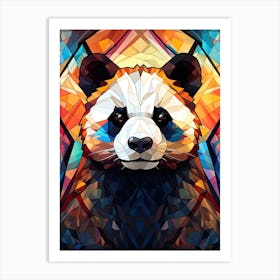 Panda Art In Stained Glass Art Style 1 Art Print