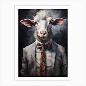 Sheep In Suit Art Print