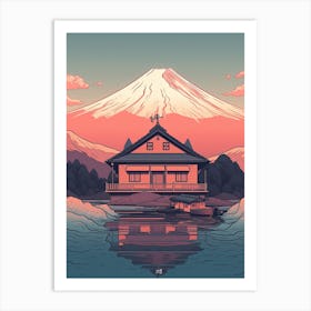 Mount Fuji Japan Travel Illustration 5 Art Print