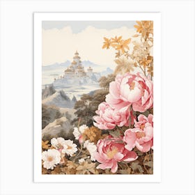 Peony Victorian Style 3 Art Print