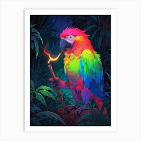 Rainbow Parrot 1 Art Print