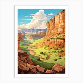 Golden Gate Highlands National Park Cartoon 2 Art Print