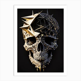 Skull With Spikes Art Print