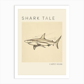 Carpet Shark Vintage Illustration 1 Poster Art Print