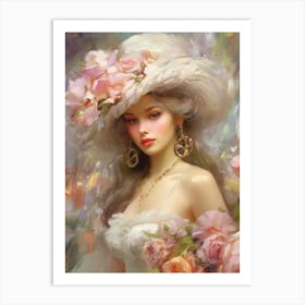 Girl In A Hat Art Print