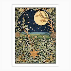 Moon And Stars 1 Art Print