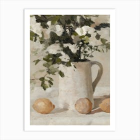 Lemons In A Vase 1 Art Print