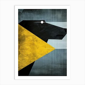 Black And Yellow Dog Art Print