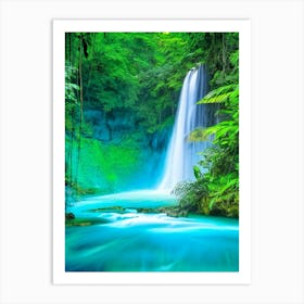 Rio Celeste Waterfall, Costa Rica Nat Viga Style Art Print