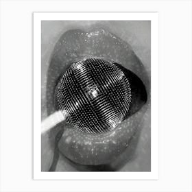 Disco Ball Lollipop Art Print