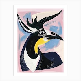 Horned Stork Art Print