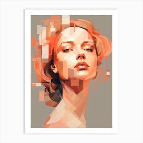 Abstract Geometric Lady 9 Art Print