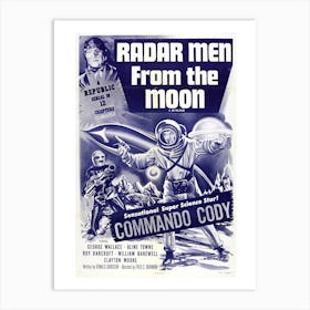Vintage Movie Poster Radar Men From The Moon 1952 Art Print