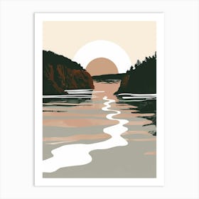 Sunset Over The Water 6 Art Print