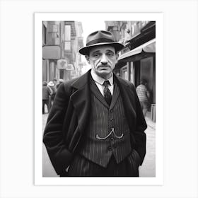 Gangster Art Noodles Once Upon A Time In America B&W 3 Art Print