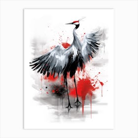 Crane Painting 1 Art Print