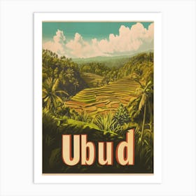 Aihrgdesign A Vintage Travel Poster Of Ubud 2 Art Print