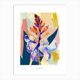 Colourful Flower Illustration Poster Hyacinth 1 Art Print