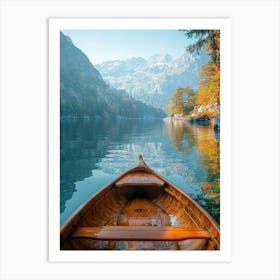 Canoe On The Lake Art Print