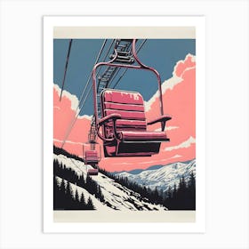 Ski Lift Art Print