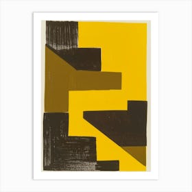 Yellow And Black 1 Art Print