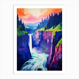 Snoqualmie Pass Retro Pop Art 2 Art Print