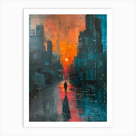 Sunset In The City Art Print