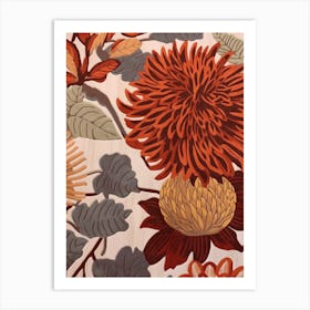 Fall Botanicals Chrysanthemum 2 Art Print
