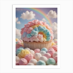 Rainbow Cupcake Art Print