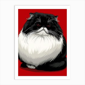 Black And White Cat 3 Art Print