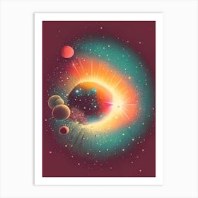 Galaxy Cluster 2 Vintage Sketch Space Art Print