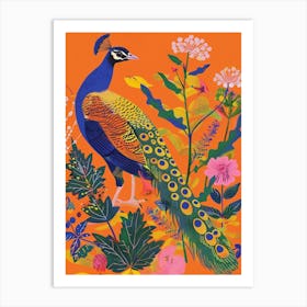 Spring Birds Peacock 5 Art Print