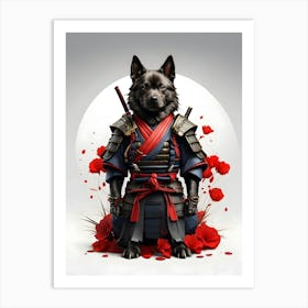 Samurai Dog 2 Art Print