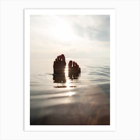 Bare Feet In Water Art Print