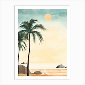 Watercolour Of Ipanema Beach   Rio De Janeiro Brazil 1 Art Print