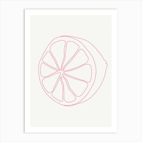 Lemon Slice Minimalist Illustration Art Print