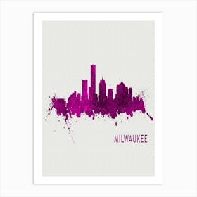 Milwaukee Wisconsin City Purple Art Print