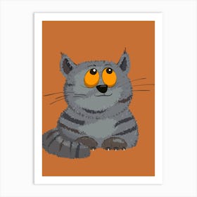 Cartoon Cat Art Print