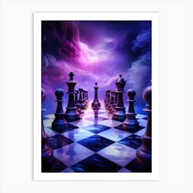 Chess Pieces In The Sky Art Print