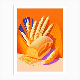 Barley Bread Bakery Product Matisse Inspired Pop Art Art Print