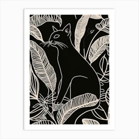 Thai Cat Minimalist Illustration 3 Art Print