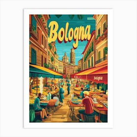 Aihrgdesign A 1970s Inspired Travel Poster For Bologna Depict 0ecd7820 Dfb4 4d81 B712 Fe65d3e8d1ba 0 Art Print