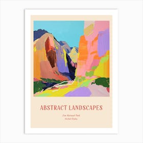 Colourful Abstract Zion National Park 3 Poster Art Print