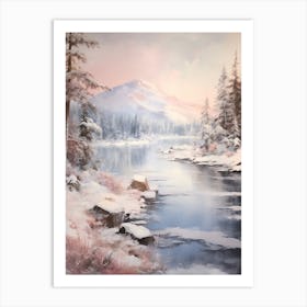 Dreamy Winter Painting Lake Tahoe Usa 4 Art Print