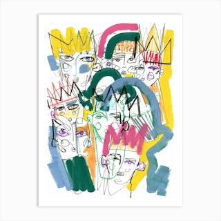 Abstract Kings And Queens Art Print