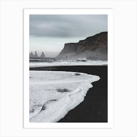 Black Sand Beach 1 Art Print