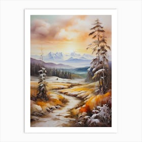 Winter Landscape Painting 2 Art Print