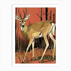 Deer In The Woods 11 Art Print