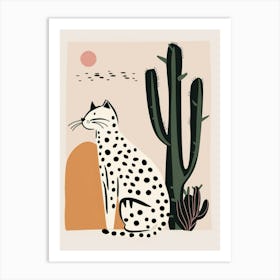 Cactus Cat 4 Art Print